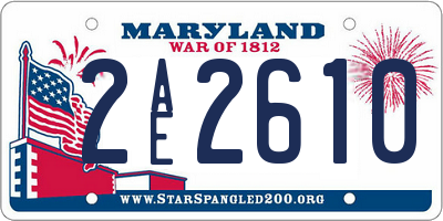 MD license plate 2AE2610