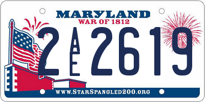 MD license plate 2AE2619
