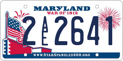 MD license plate 2AE2641