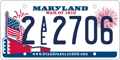 MD license plate 2AE2706