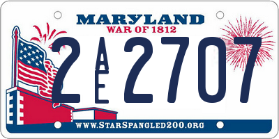 MD license plate 2AE2707