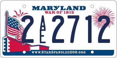 MD license plate 2AE2712