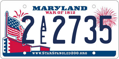MD license plate 2AE2735