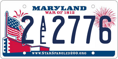 MD license plate 2AE2776