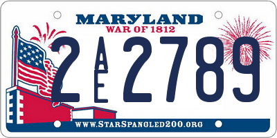 MD license plate 2AE2789
