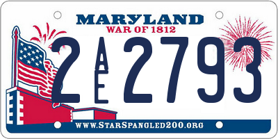 MD license plate 2AE2793