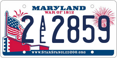 MD license plate 2AE2859