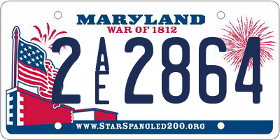 MD license plate 2AE2864