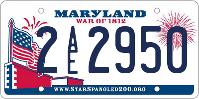 MD license plate 2AE2950