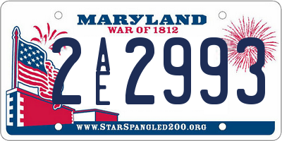 MD license plate 2AE2993