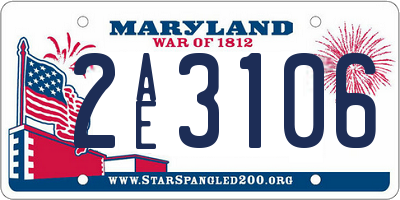 MD license plate 2AE3106