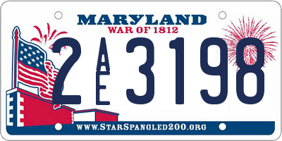MD license plate 2AE3198