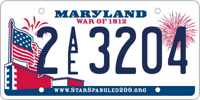 MD license plate 2AE3204