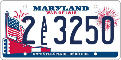 MD license plate 2AE3250