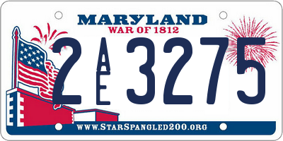 MD license plate 2AE3275