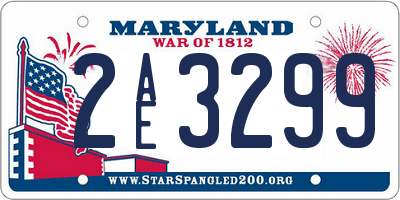 MD license plate 2AE3299