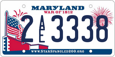 MD license plate 2AE3338