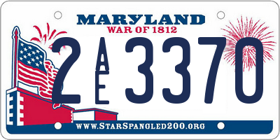 MD license plate 2AE3370
