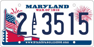 MD license plate 2AE3515