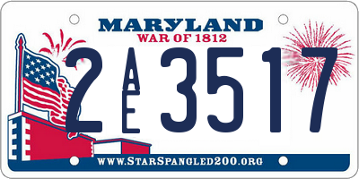 MD license plate 2AE3517