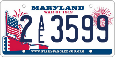MD license plate 2AE3599
