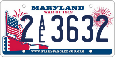 MD license plate 2AE3632