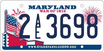 MD license plate 2AE3698