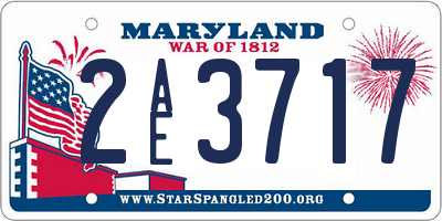 MD license plate 2AE3717