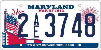 MD license plate 2AE3748
