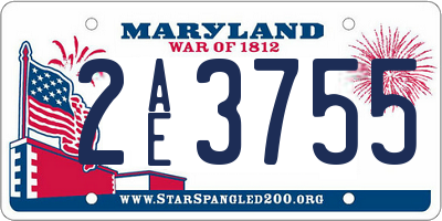 MD license plate 2AE3755