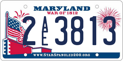 MD license plate 2AE3813