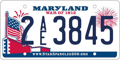 MD license plate 2AE3845
