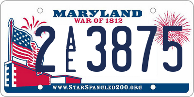 MD license plate 2AE3875