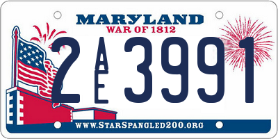 MD license plate 2AE3991