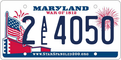 MD license plate 2AE4050