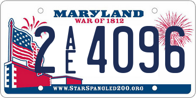MD license plate 2AE4096