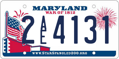 MD license plate 2AE4131