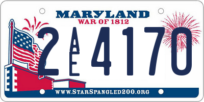 MD license plate 2AE4170