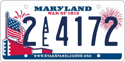 MD license plate 2AE4172
