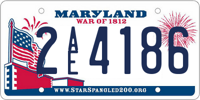 MD license plate 2AE4186