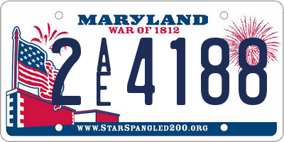 MD license plate 2AE4188