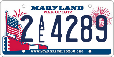MD license plate 2AE4289