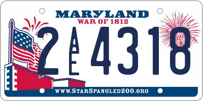 MD license plate 2AE4318