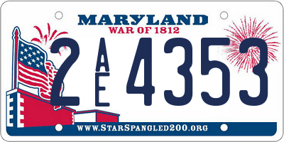 MD license plate 2AE4353