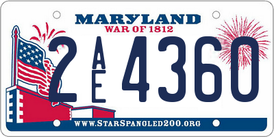 MD license plate 2AE4360