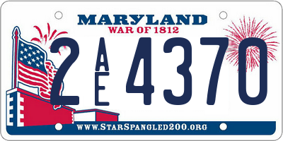 MD license plate 2AE4370