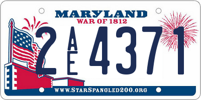 MD license plate 2AE4371