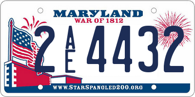 MD license plate 2AE4432