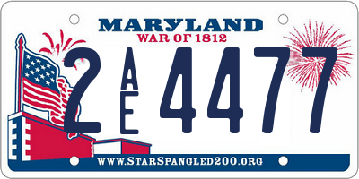 MD license plate 2AE4477