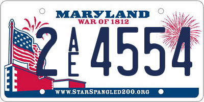 MD license plate 2AE4554